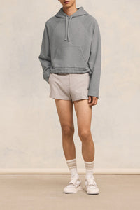 Sweat à capuche court Ami de Cœur - Heather Grey