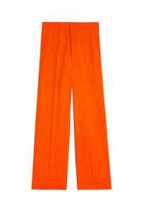 Pantalon large en laine - Orange
