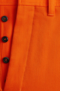 Pantalon large en laine - Orange