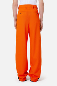 Pantalon large en laine - Orange