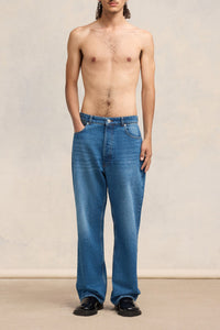 Pantalon loose en denim délavé - Used Blue