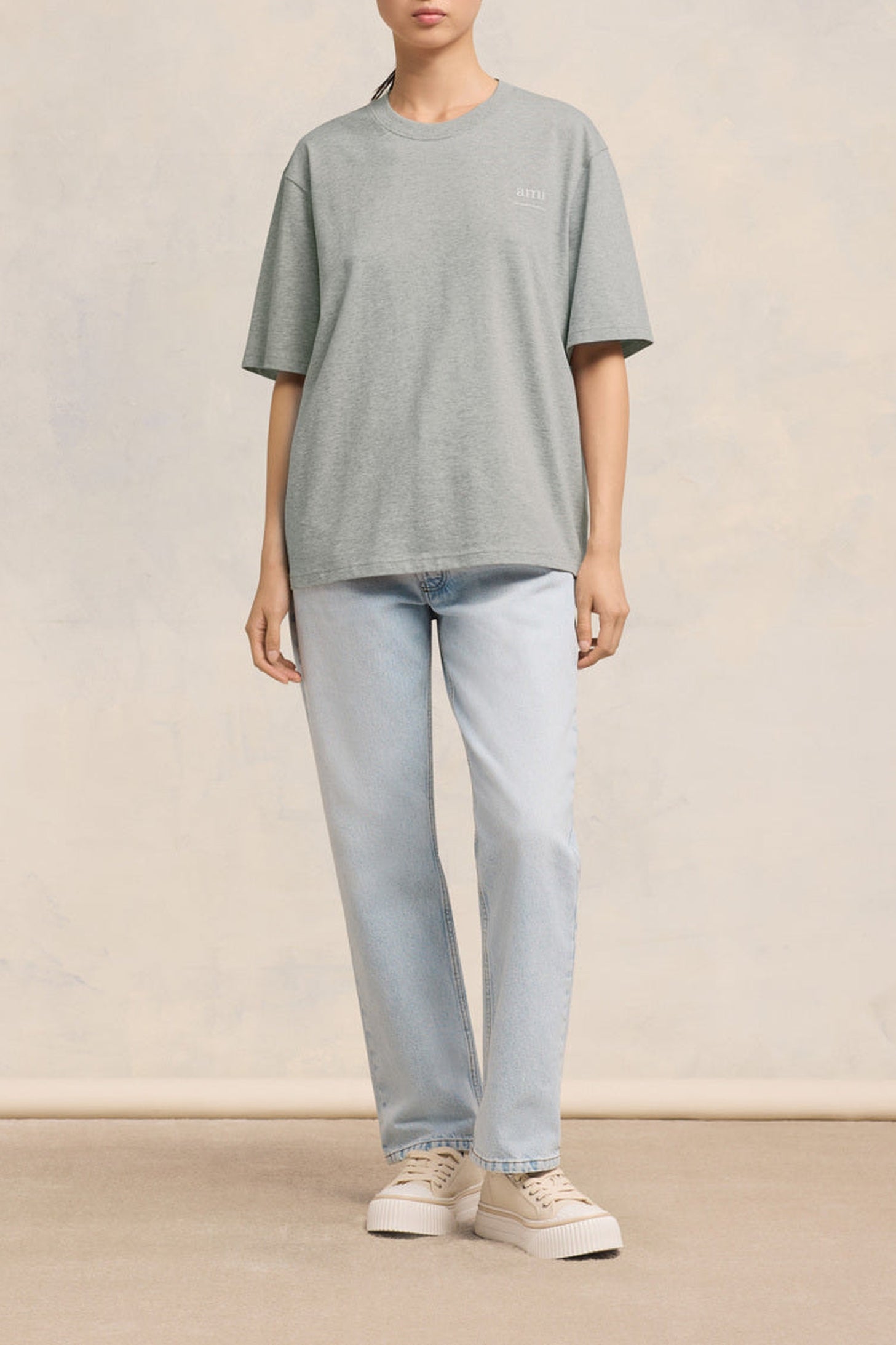 T-shirt Ami Alexandre Mattiussi - Heather Ash Grey