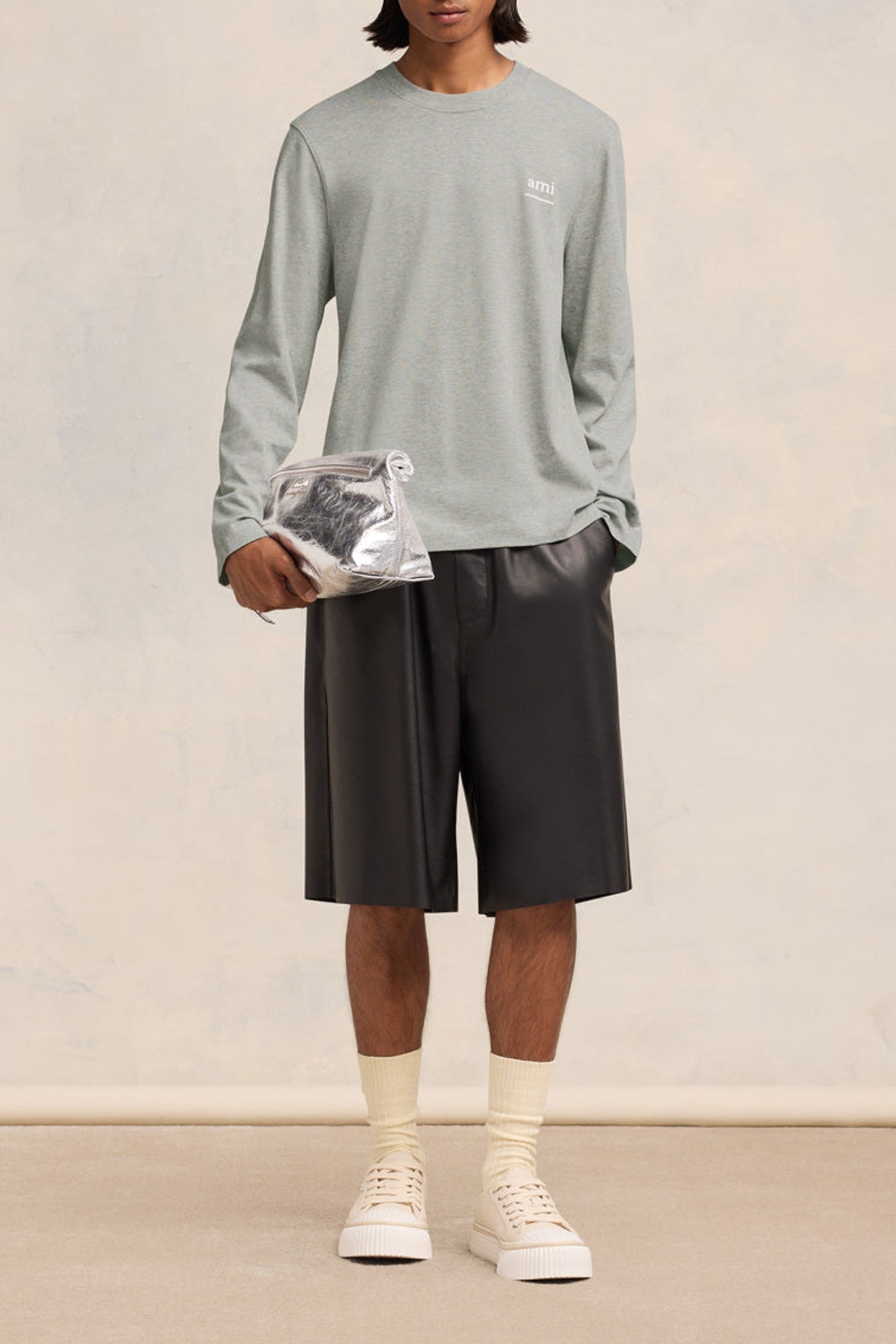 T-shirt manches longues Ami Alexandre Mattiussi - Heather Ash Grey