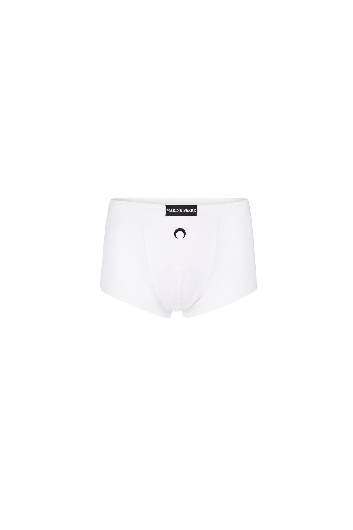 Boxer Moon en coton côtelé - White