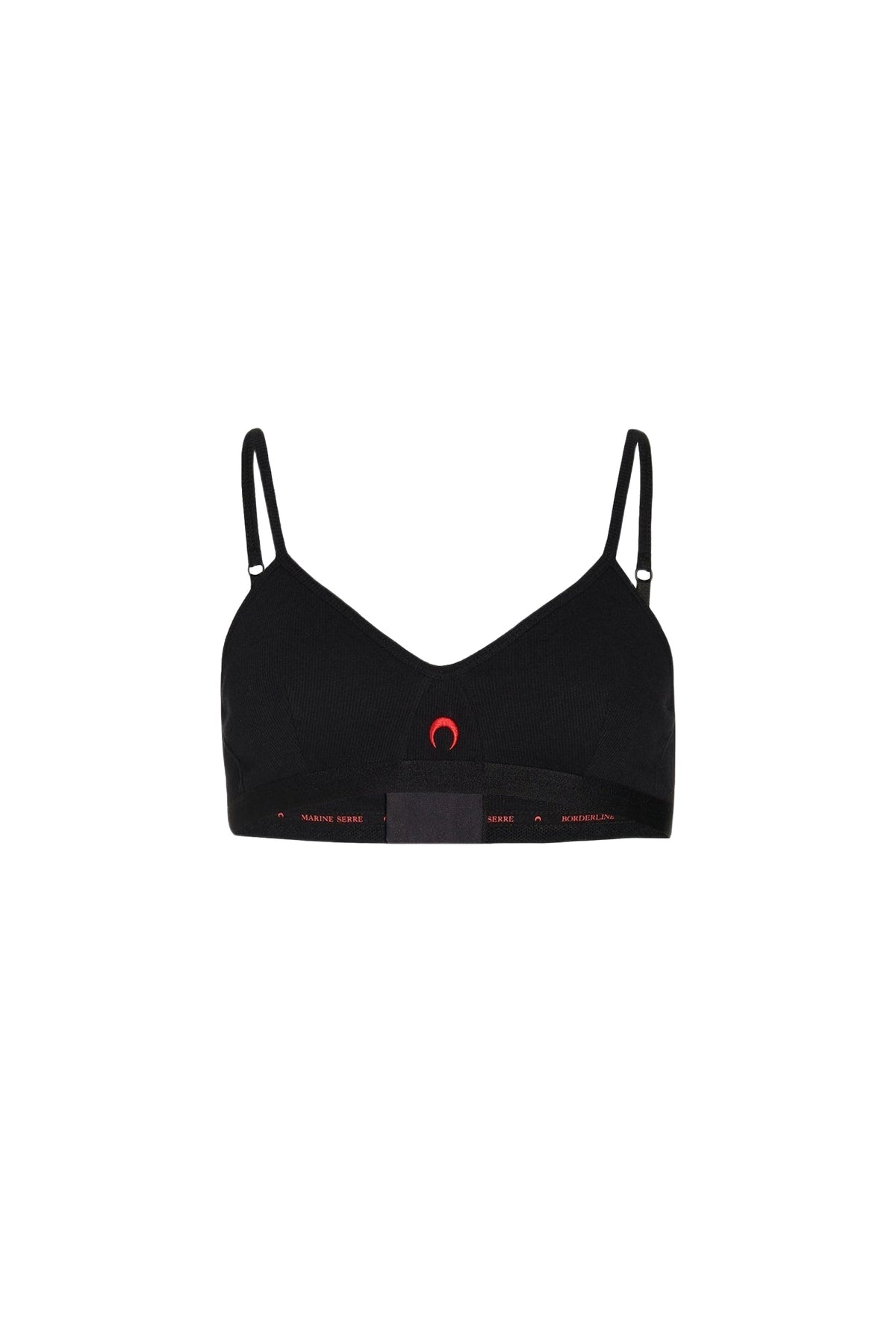 Soutien-gorge côtelé en coton unisexe - Black