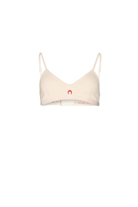 Soutien-gorge côtelé en coton - Broken White