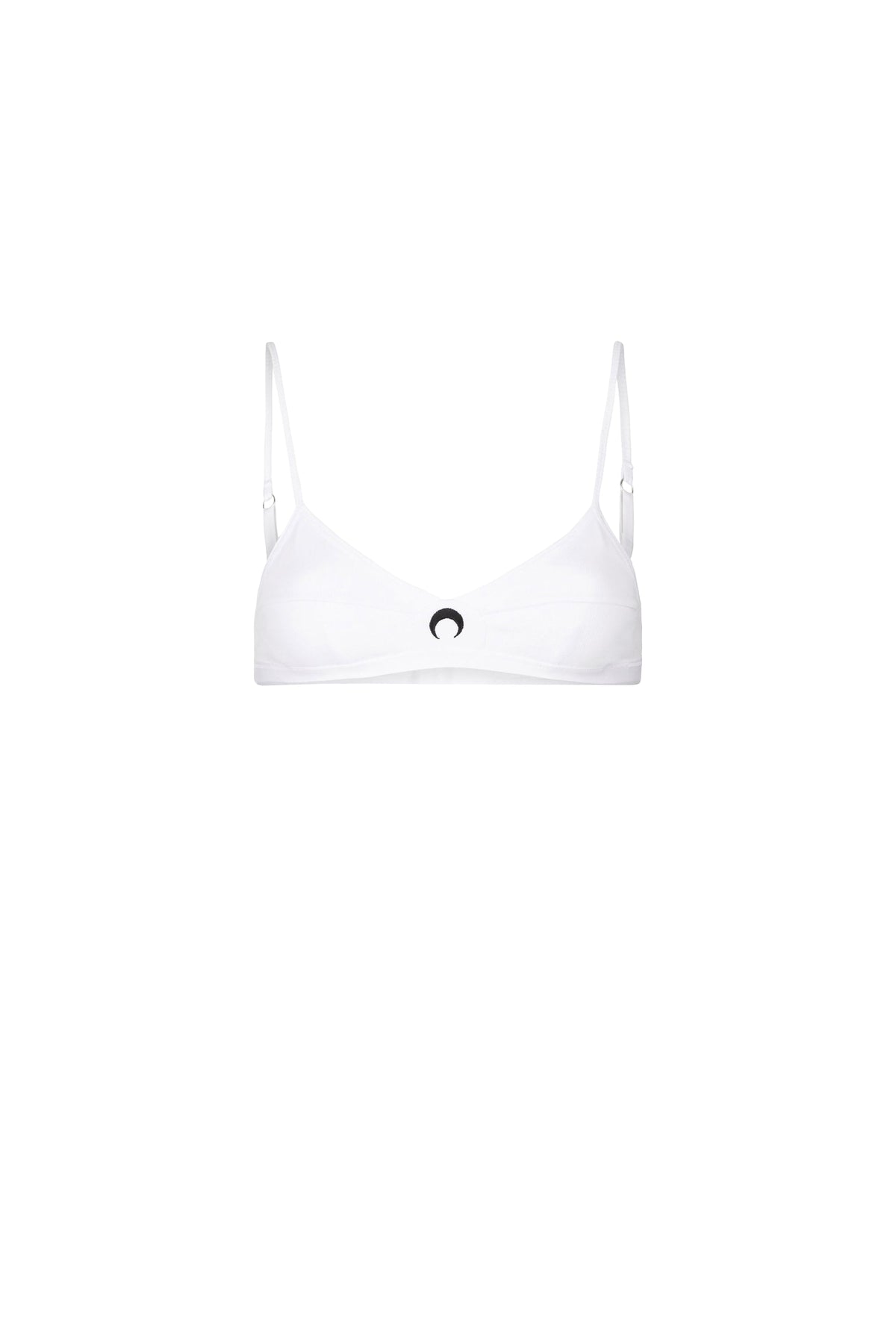 Soutien-gorge Moon en coton côtelé - White