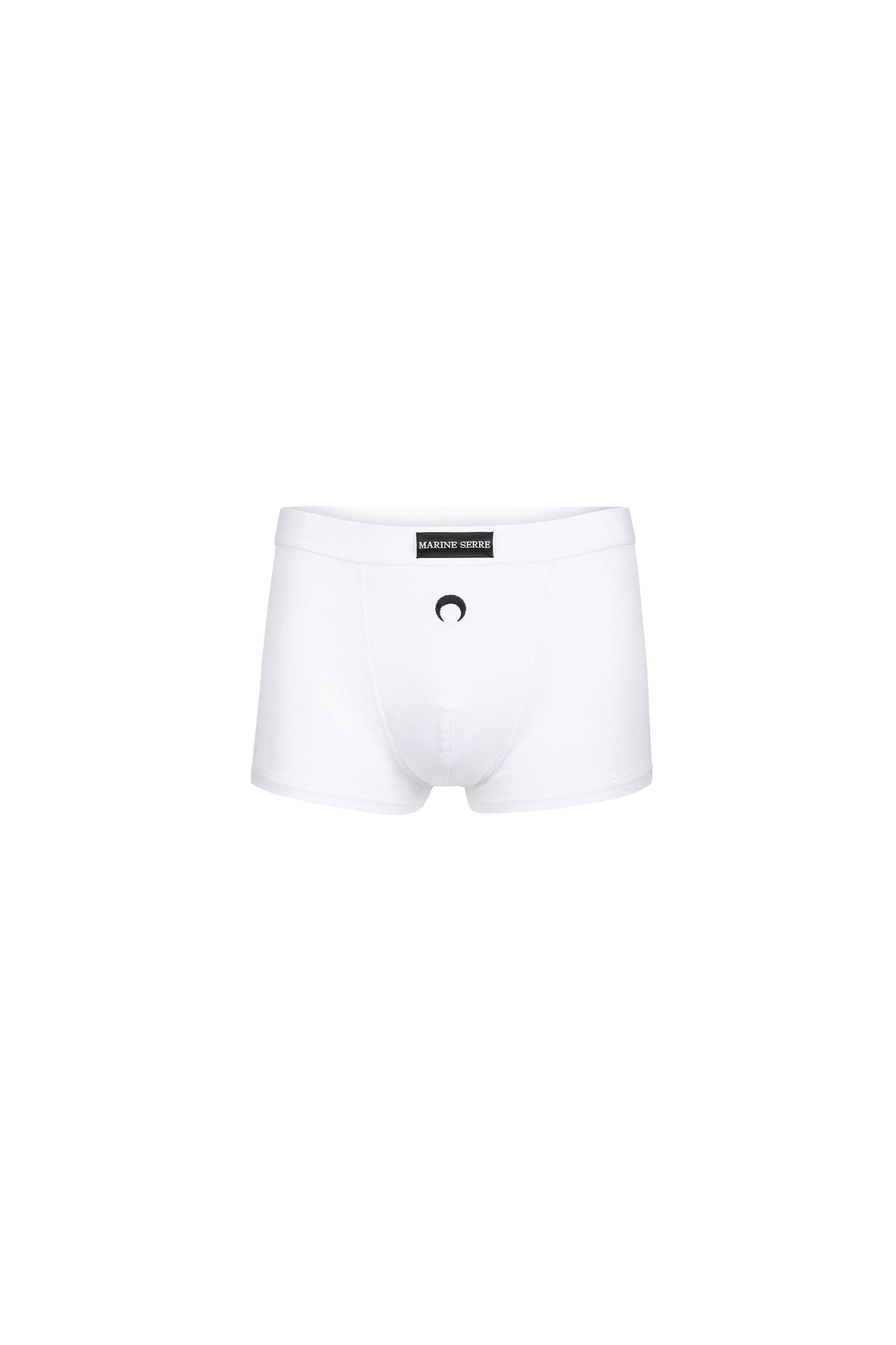 Boxer Moon en coton côtelé - White