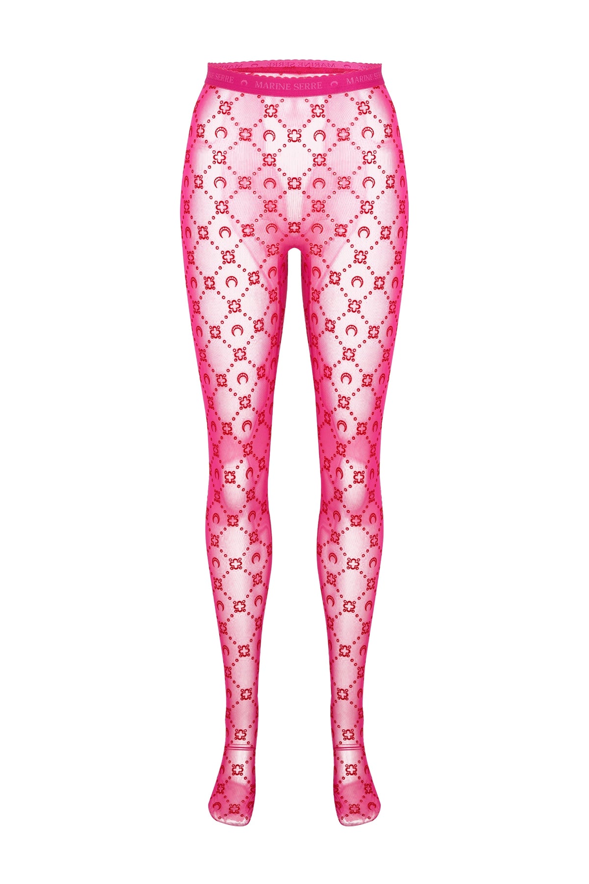 Collants Moonogram en mesh recyclés - Pink