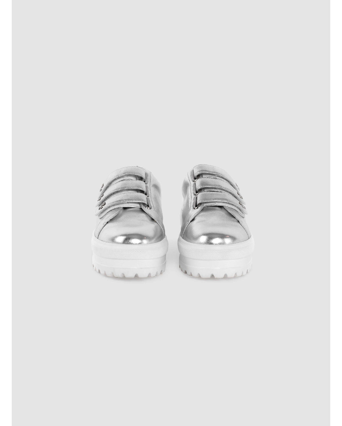 Baskets Uzzi 45 en cuir - Silver