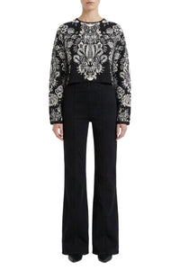 Elisa LS Jacquard Pullover