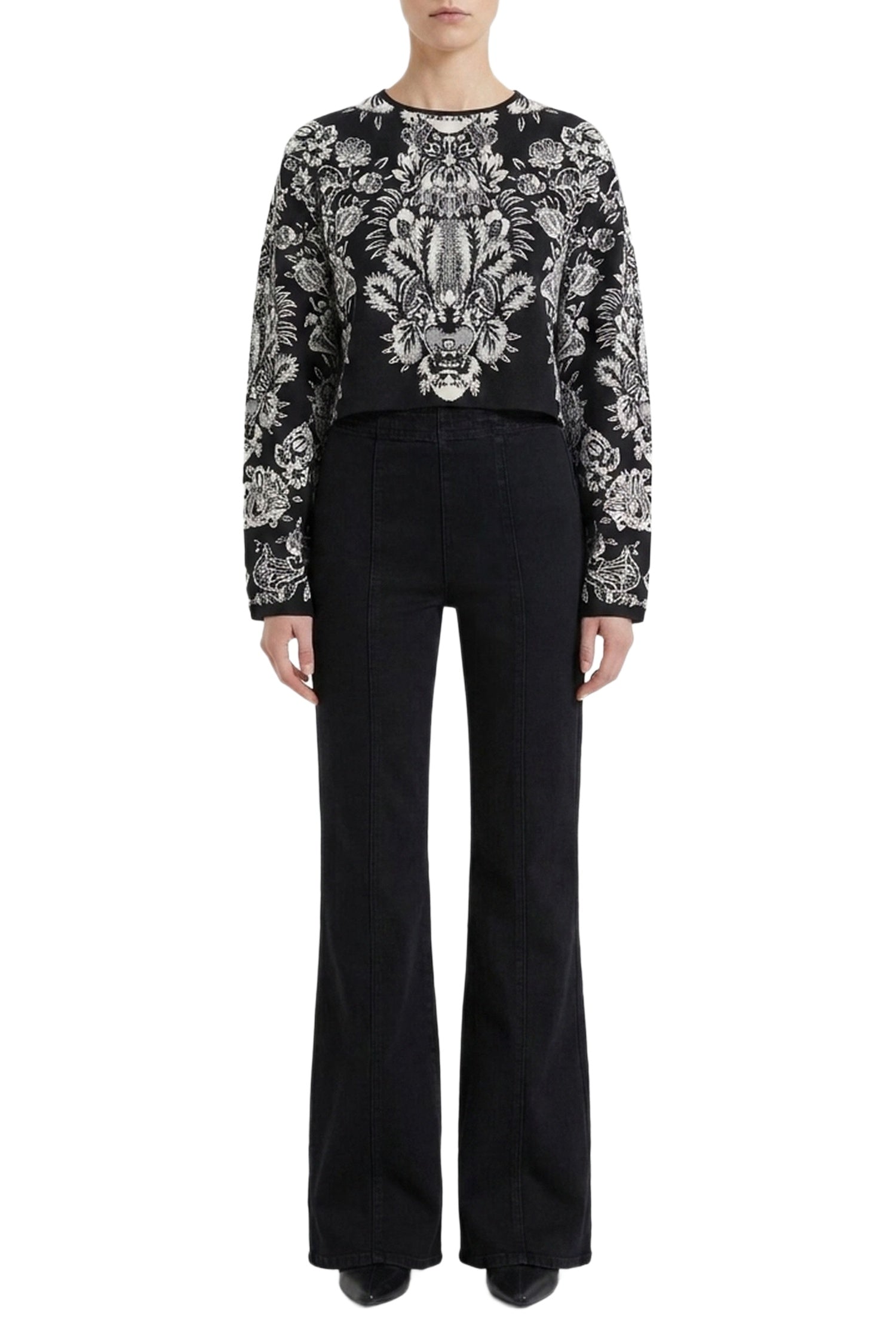Elisa LS Jacquard Pullover