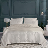 Taie d'oreiller Uni en satin de coton - Taupe