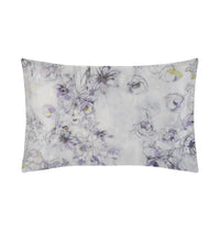 Parure de lit Esquisse en voile de coton - Violet & Gris