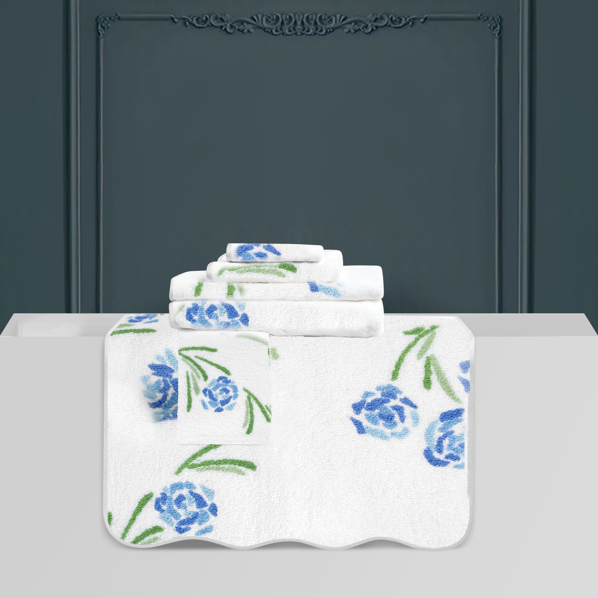 Bath universe Roses Déco - Bleu Azur