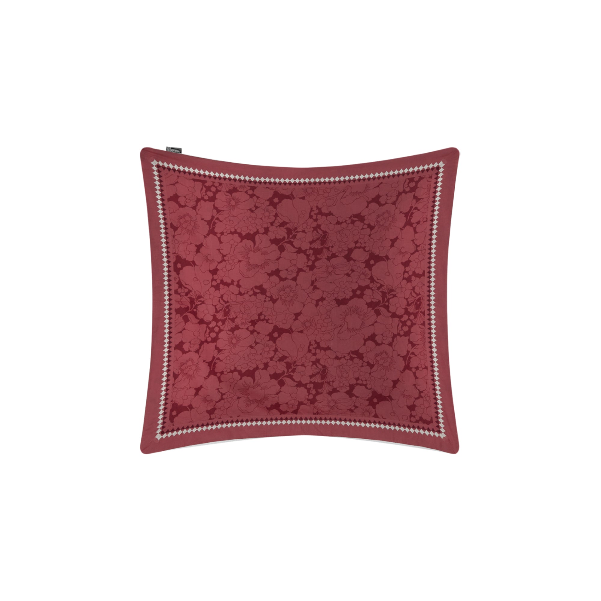 Janis bed linen set in cotton voile - Bordeaux, Black & Shell