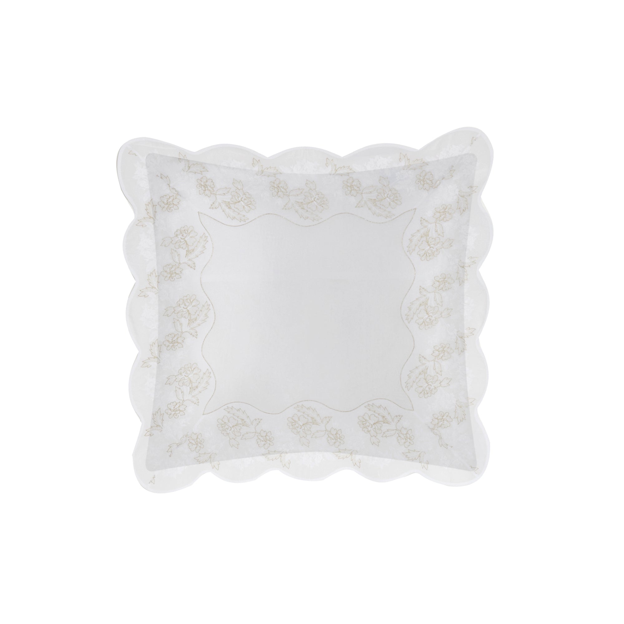 Parure de lit Divine en voile de coton - Blanc & White Gold