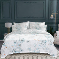 Esquisse pillow case in cotton voile - Turquoise & Sable