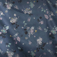 Parure de lit Célia en satin de coton - Bleu Canard