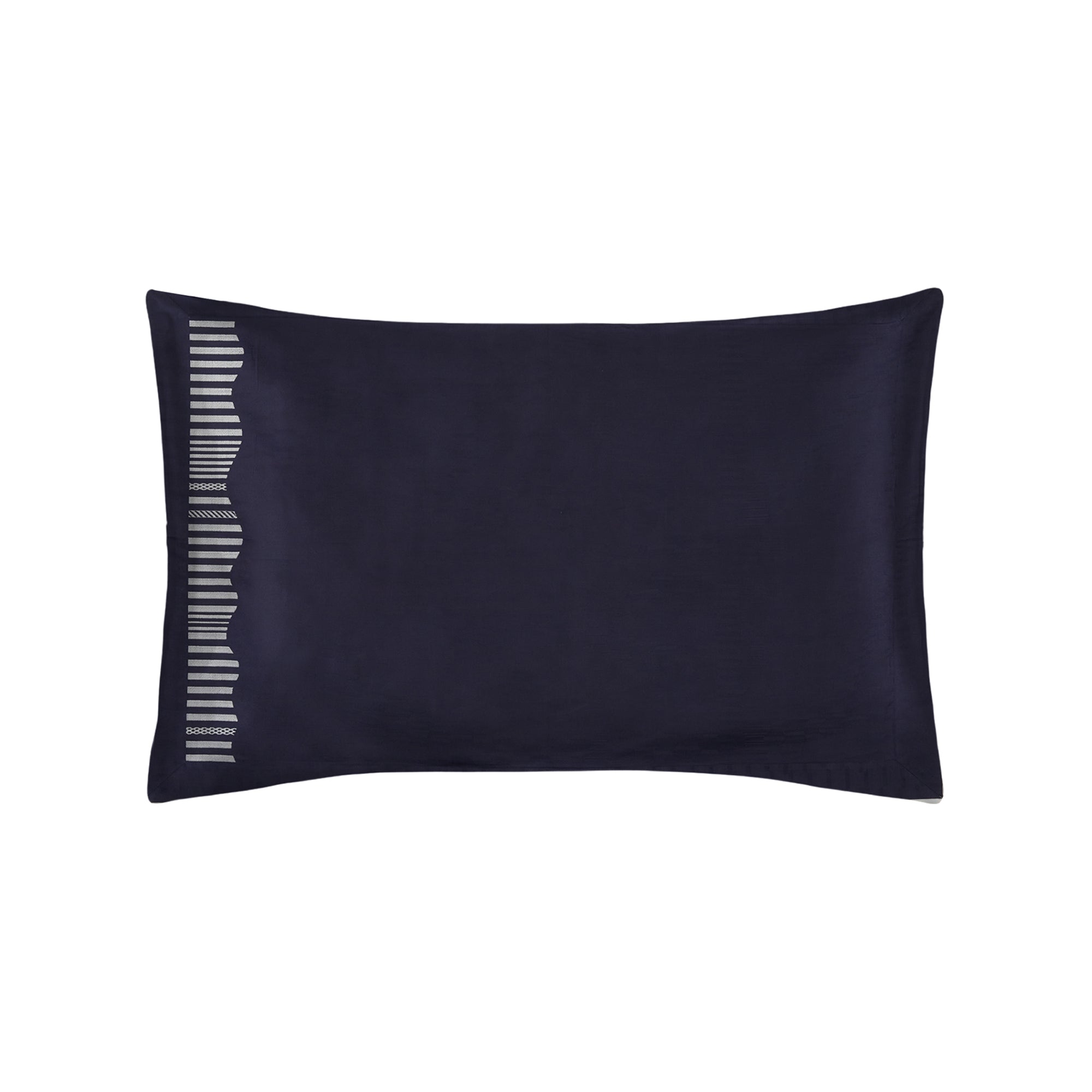 Taie d'oreiller Néréides en satin de coton - Gris Bleuté
