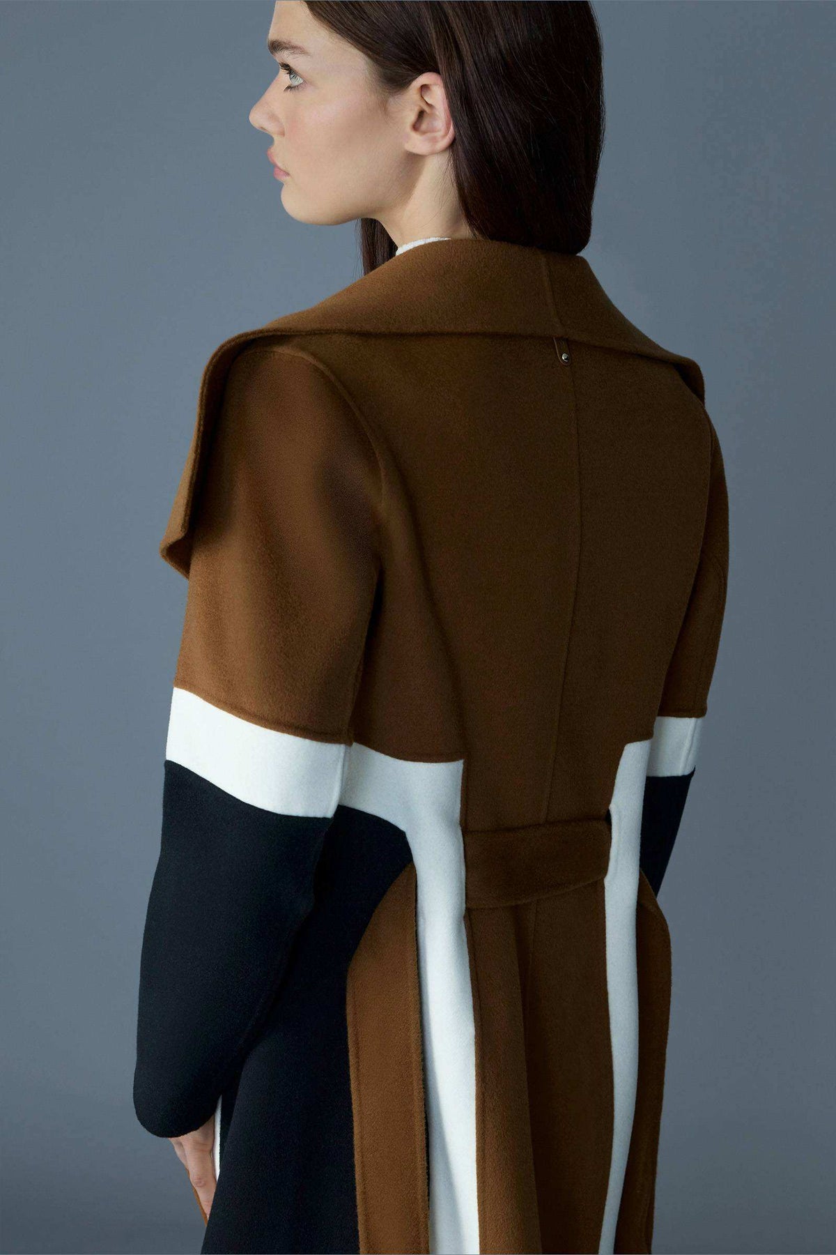 Earth Brown Multi Ladies  Wool Coat