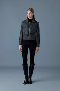 Black-White Ladies  Wool Jacket