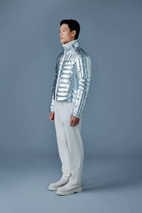 Silver Men's Zip Up Jacket