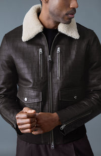 Coffee Men's Leather Jacket
