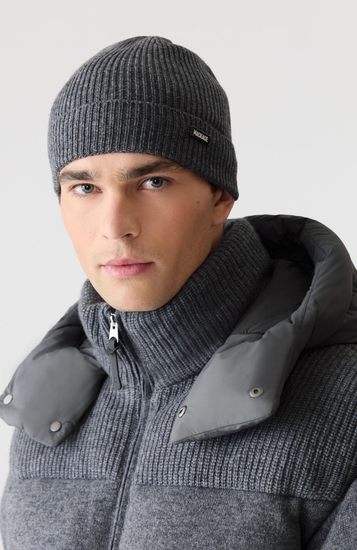 Carbon Mix Men's Hooded Down Jacket