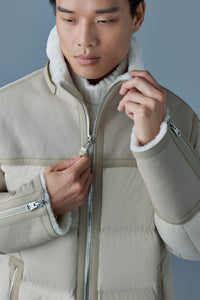 Trench-Natural Men's Mixed Media Jacket