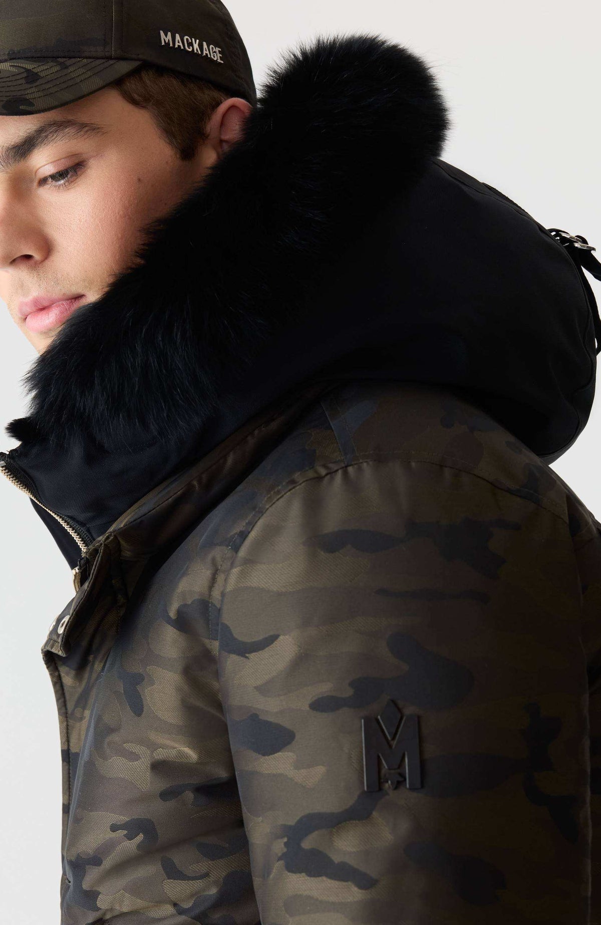 Army Men's Hooded Down Jacket