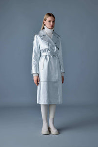 Silver Ladies Leather coat