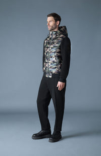 Black-Camouflage Print Men's Hooded Ready To Wear Jacket