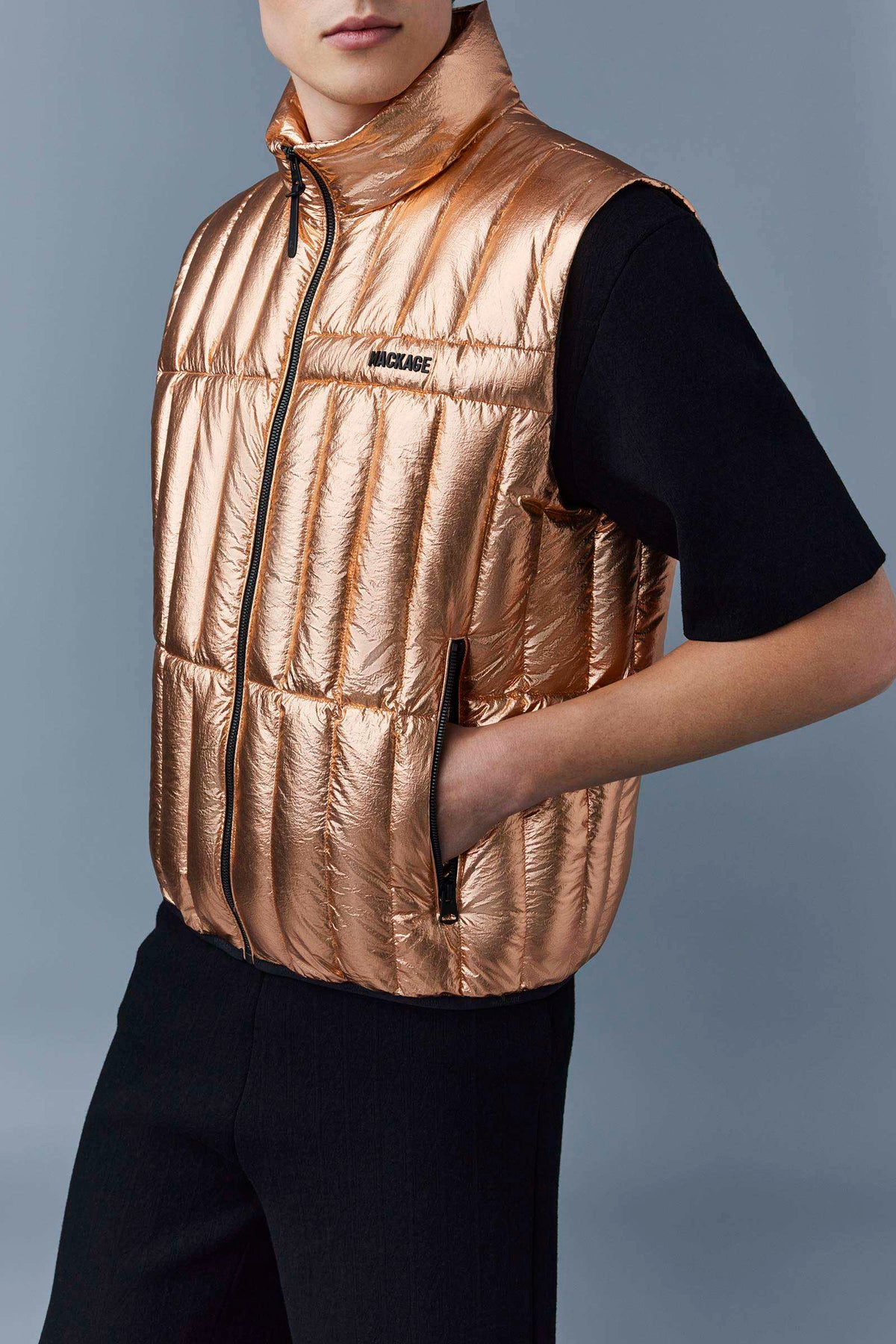 Rose Gold Men's light Down Vest