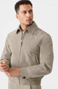 Taupe Men's Zip Up Jacket