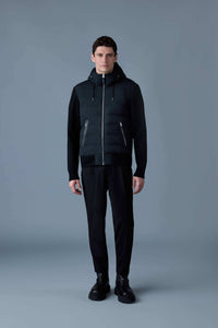 Black Men's Hooded Light Down Jacket