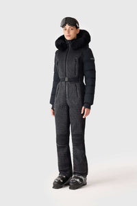 Black Ladies One Piece Ski Suit