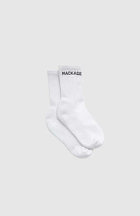 White-Navy Unisex Cotton Socks