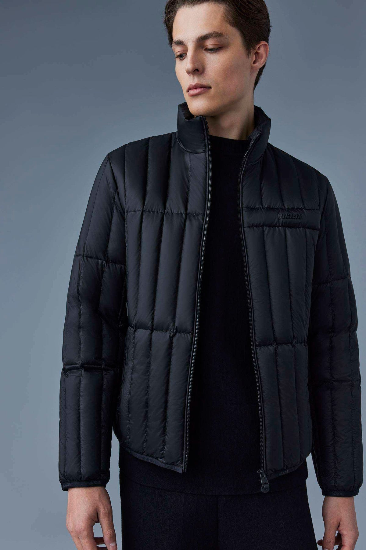 Black Men's Light Down Jacket