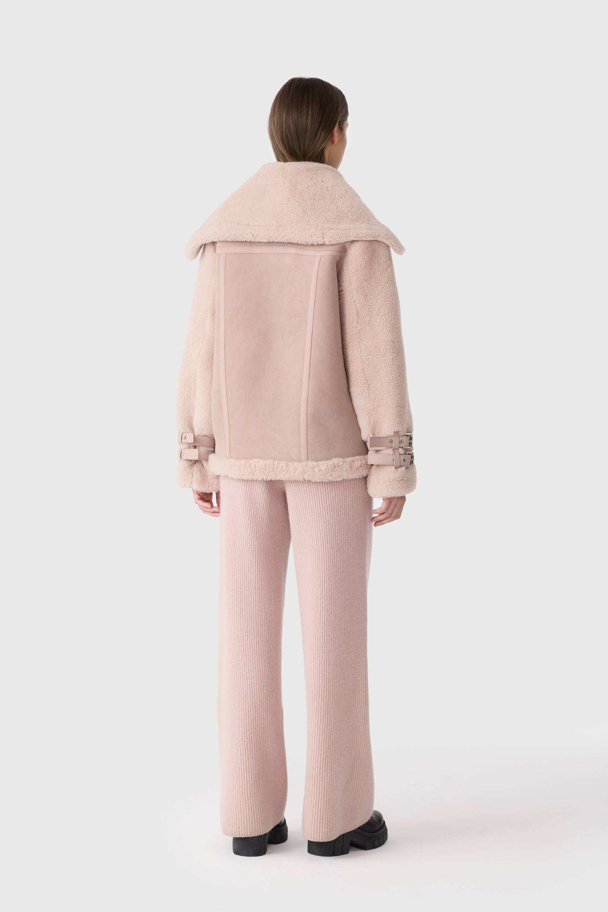 Sepia Rose-Sepia Rose Ladies Shearling Jacket