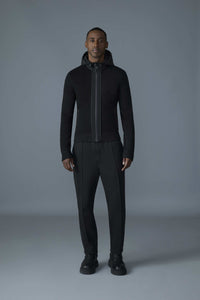 Black Men's Mixed Media Jacket