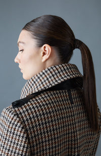 Earth Brown Multi Ladies  Wool Coat