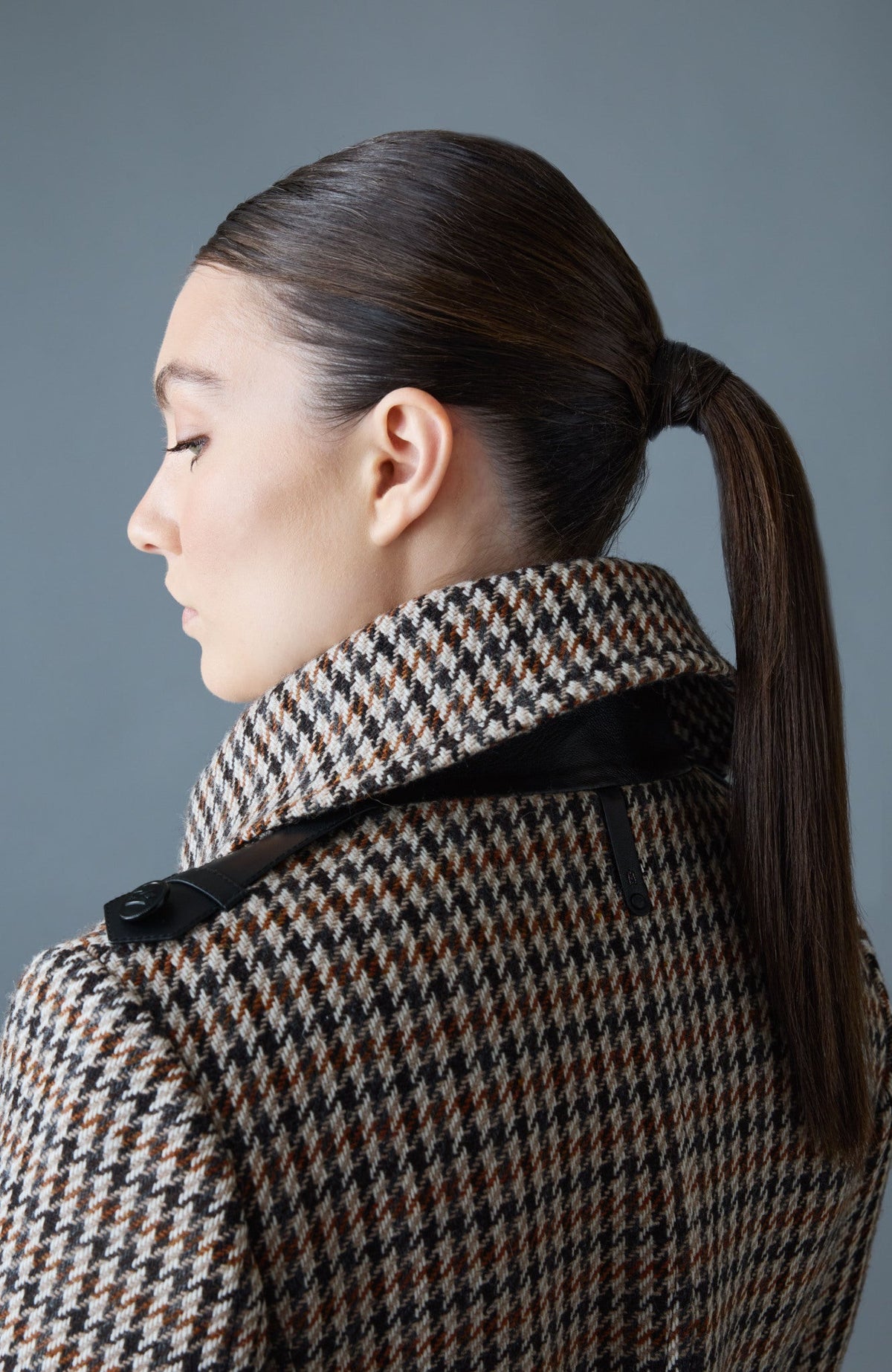 Earth Brown Multi Ladies  Wool Coat