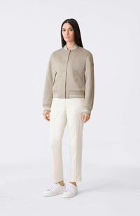 Taupe Ladies Bomber Jacket