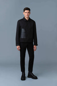 Black Men's Buttoned Jacket
