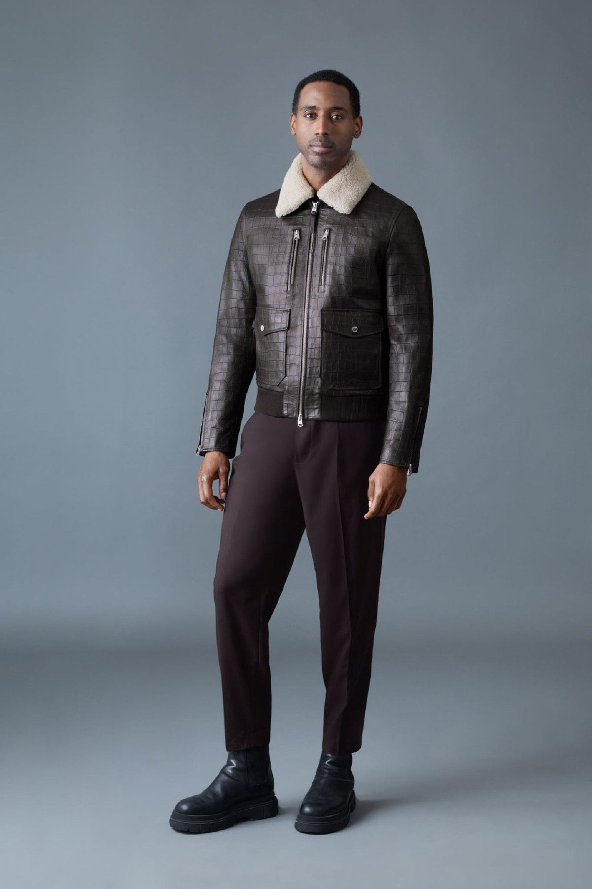 Coffee Men's Leather Jacket