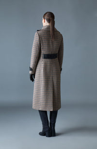 Earth Brown Multi Ladies  Wool Coat