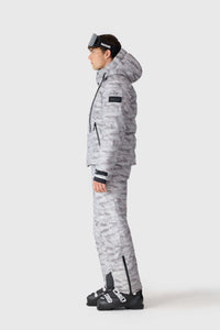Grey Men's Hooded Down Jacket