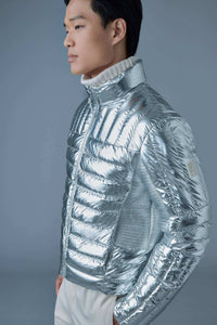 Silver Men's Zip Up Jacket