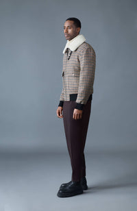 Earth Brown Multi Men's Wool Jacket